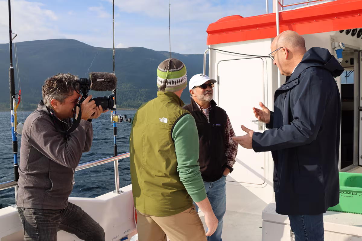 Leif briefs us on the Omega 3’s the Norwegian Sea offers.